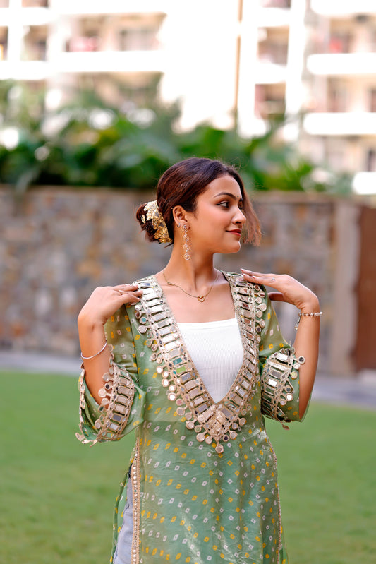 Green Rangili Kurti