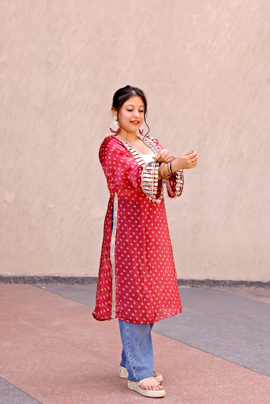Maroon Rangili Kurti