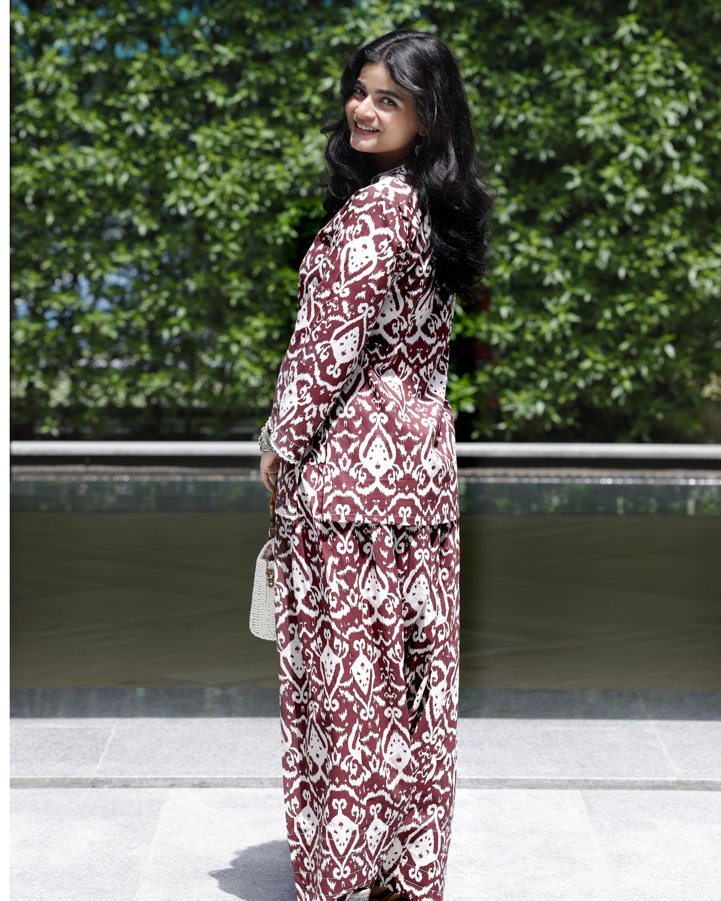 Diya Farshi Set – 100% Cotton Modern Ikat Print