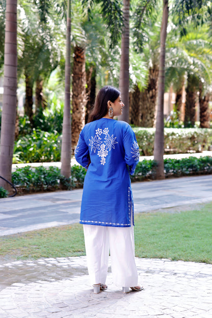 Blue Saavi Farshi Set