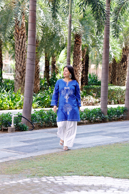 Blue Saavi Farshi Set