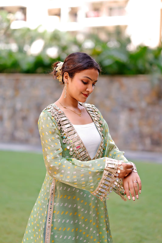 Green Rangili Kurti
