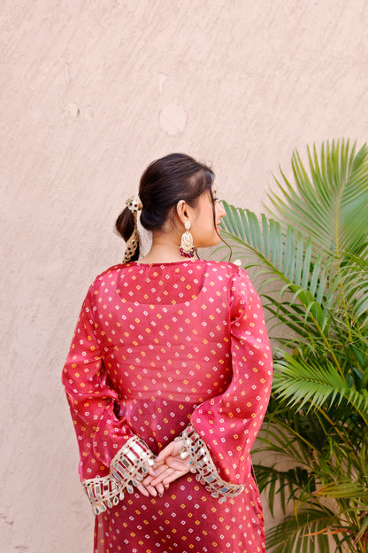 Maroon Rangili Kurti