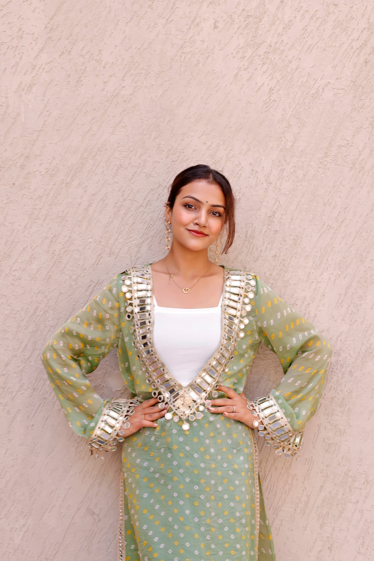 Green Rangili Kurti
