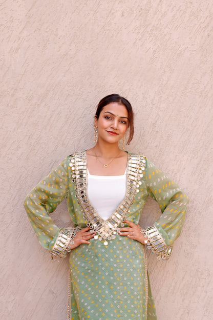 Green Rangili Kurti