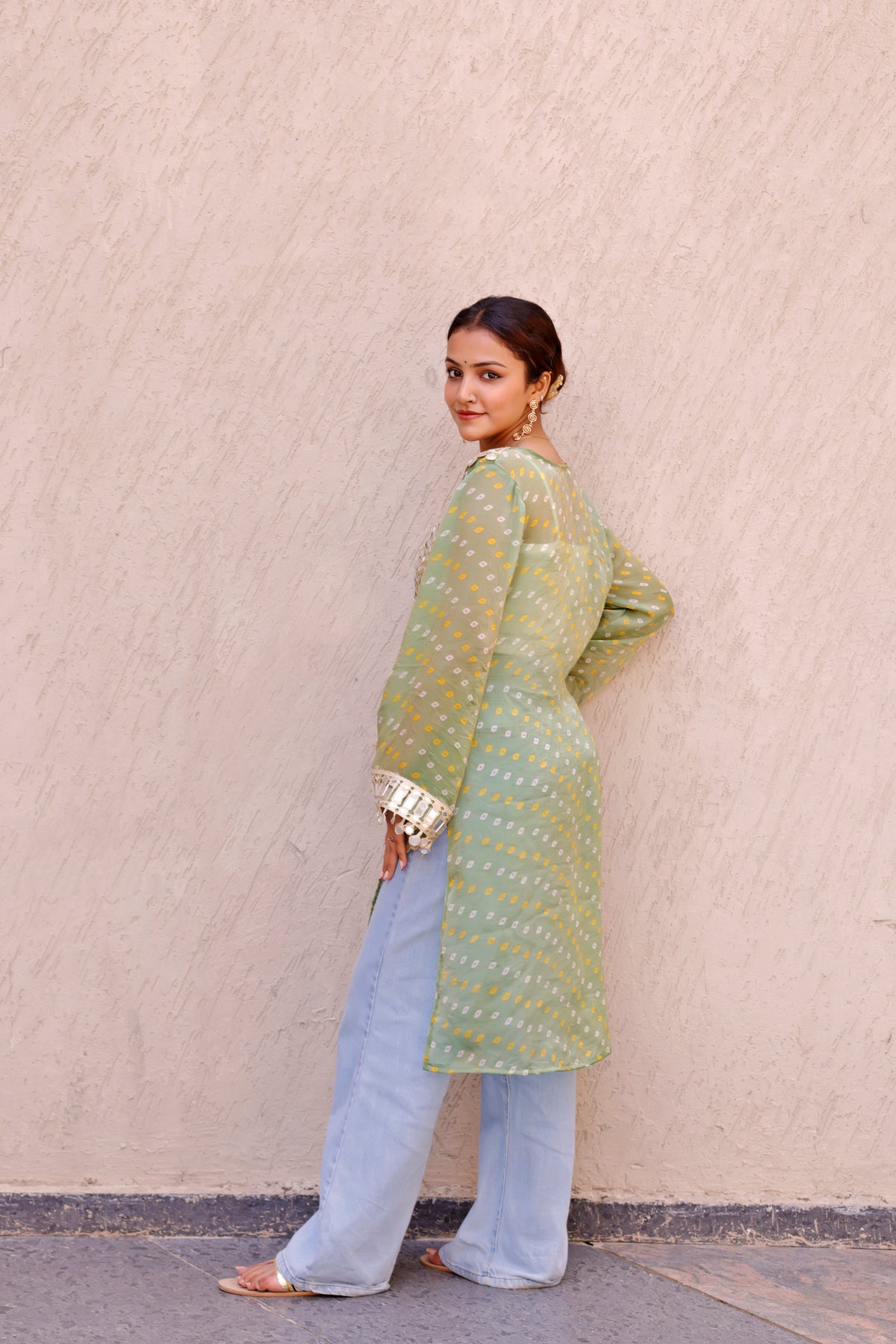 Green Rangili Kurti