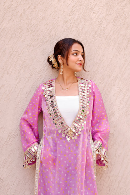 Lavender Rangili Kurti