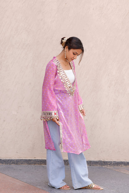 Lavender Rangili Kurti