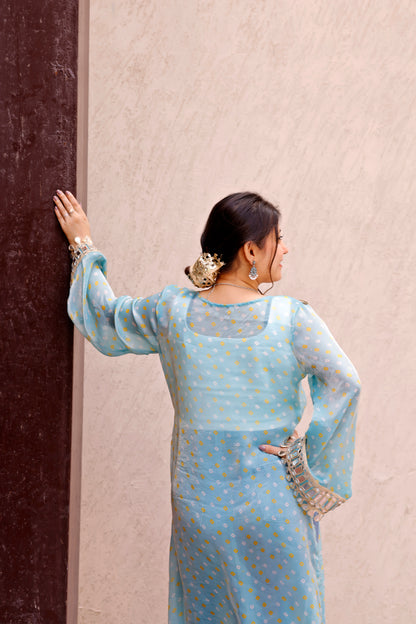 Skyblue Rangili Kurti